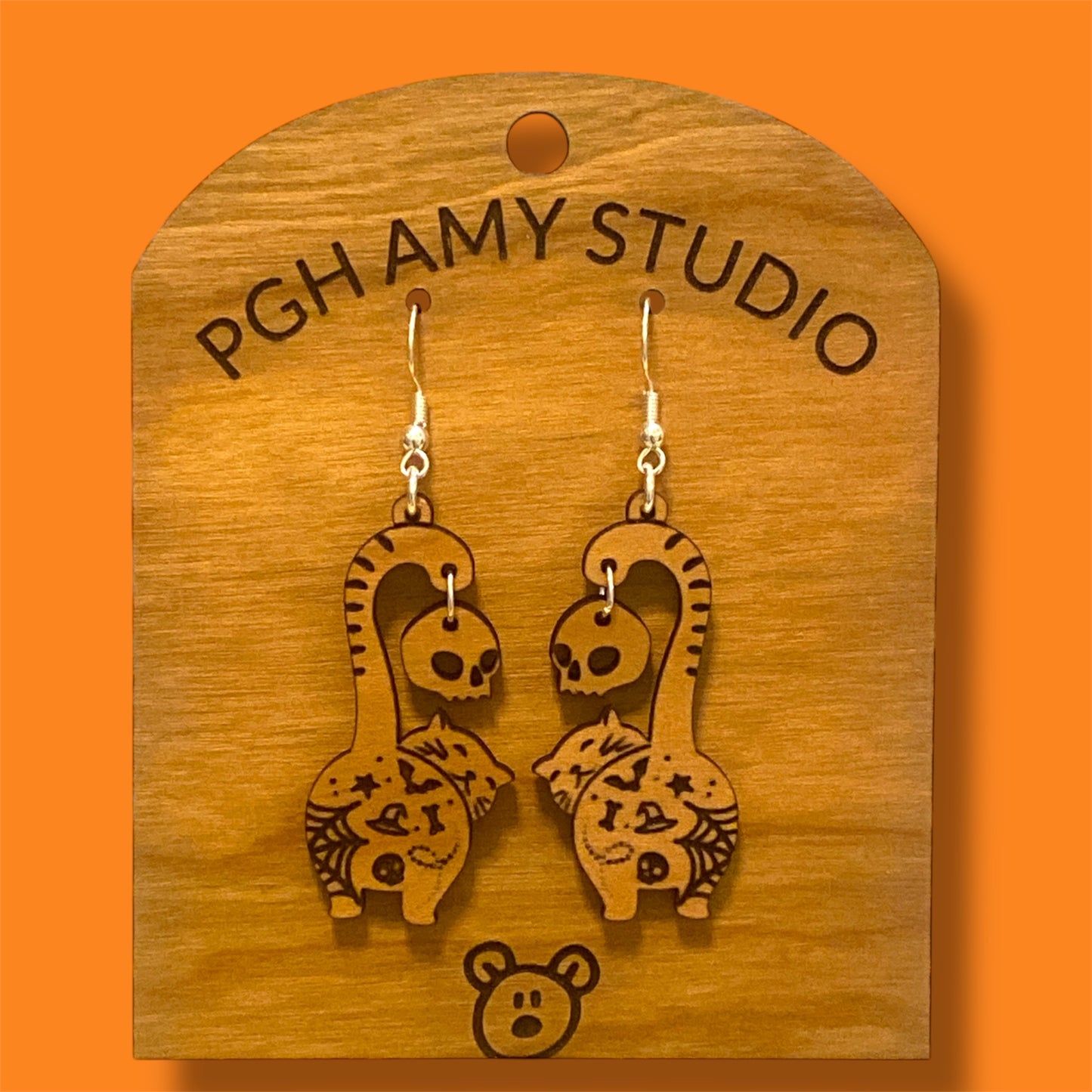 Spooky Cat Butt Earrings
