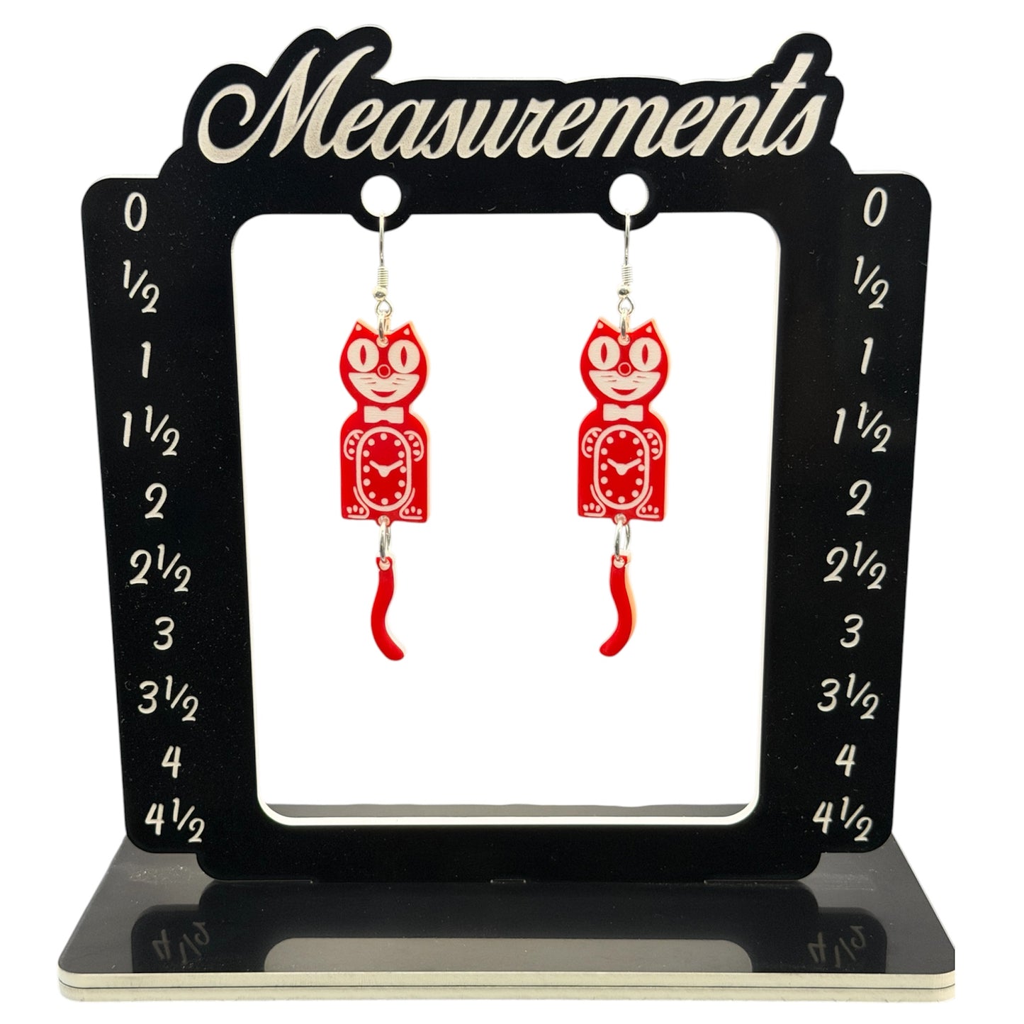 Retro Cat Clock Earrings