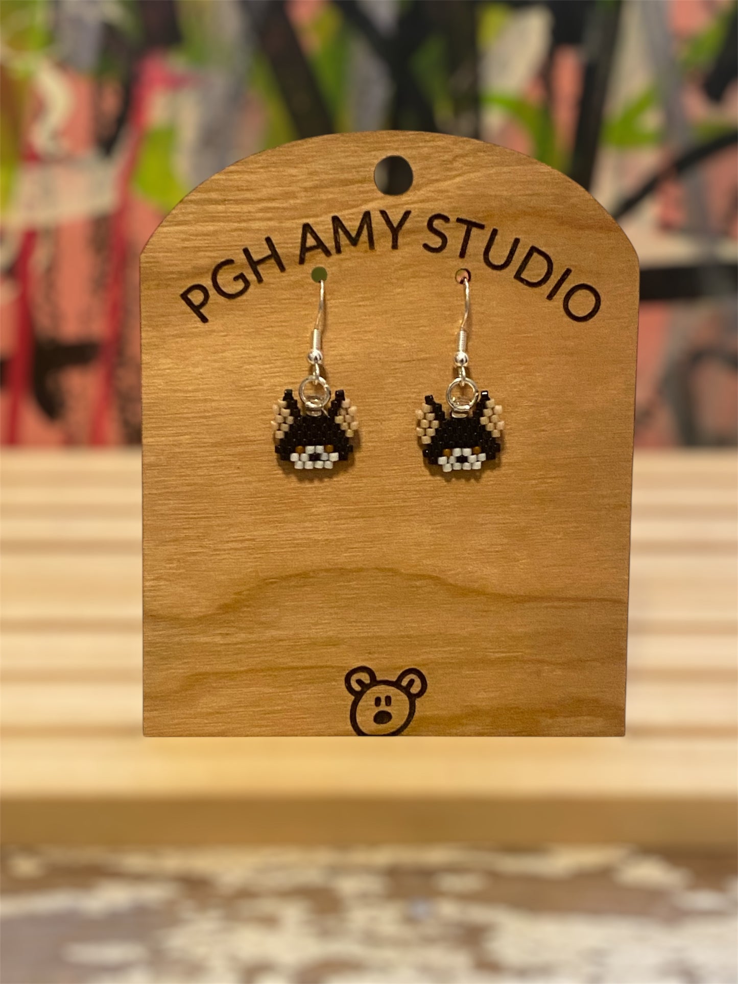 Chihuahua Earrings (Black)