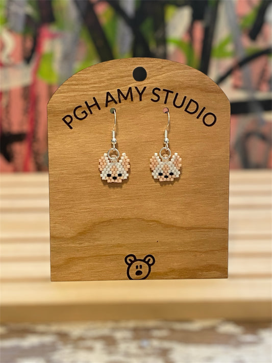 Chihuahua Earrings (white)